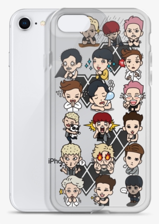 K Pop Exo All Members Cartoon Line Friends Stickers - Mobile Phone Case