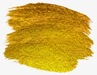 Golden Paint Stain Transparent Image