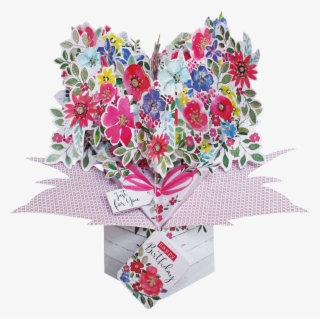 Happy Birthday Just For You Flowers Pop-up Greeting - 3d メッセージ カード