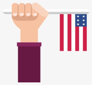 Freeuse Library Flag Of The United States National - Holding American Flag Png