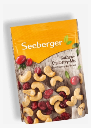 Seeberger Cashew Cranberry Mix Gedreht Produktansicht - Seeberger Cashew Cranberries