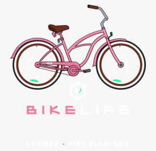 Bike Life Cruiser Pink Flamingo - Beach Cruiser Bike