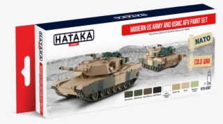 Htk-as67 Modern Us Army And Usmc Afv Paint Set - Hataka Paint Set