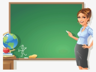 Blackboard Clipart Female English Teacher