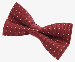 White Spotted Red Bow Tie