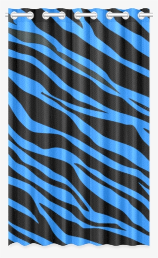 Cobalt Blue Zebra Stripes New Window Curtain 50" X - Pattern