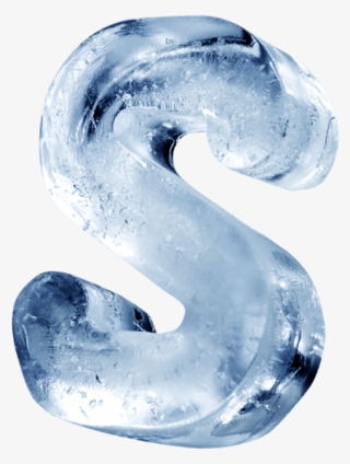 Ice Rotation Font - Blue Glass Letters Png