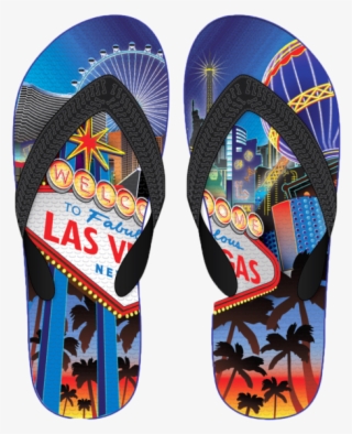 Welcome To Las Vegas Night Flip Flops - Flip-flops