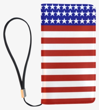 Usa Patriotic Stars & Stripes Men's Clutch Purse （model - Flag Of The United States