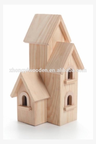 Unfinished High Quality Natural Handcraft Cute Mini - Wood Bird House