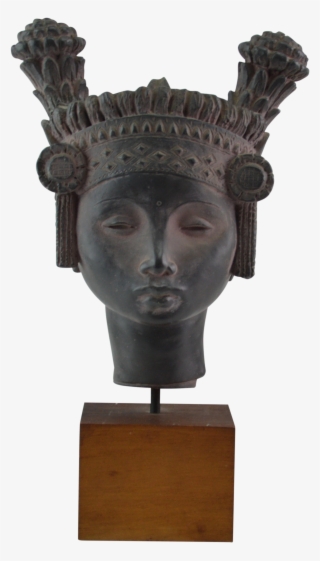 Fred Press Female Inca Mayan Sculpture Head On Chairish - Bronze Sculpture