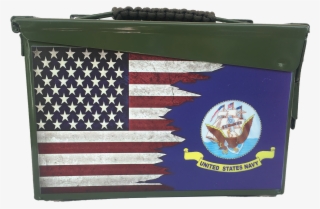 Dual Us Navy Flag Custom Ammo Can - Usa Flag Vector Black And White Free