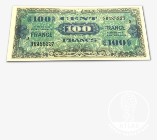 A4013 Allied Military Currency 100 Francs - 100 Cent France 1944