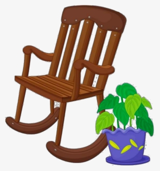Ftestickers Clipart Chair Rockingchair Plant - Clipart Rocking Chair
