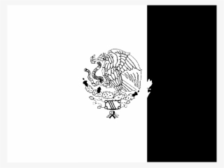 Flag Of Mexico Logo Black And White - Parallel