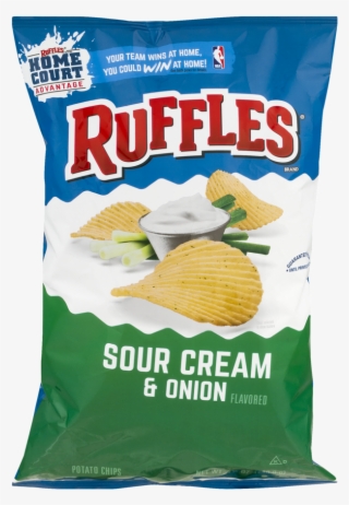 Ruffles Sour Cream & Onion Potato Chips, - Potato Chip