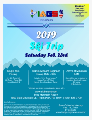 2019 Iags Ski Trip To Blue Mountain Resort - Online Advertising