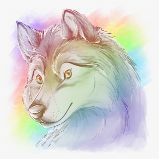 Rainbow Wolf - Illustration