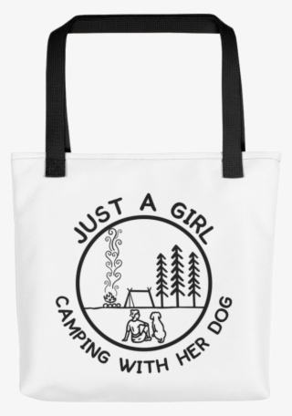 Just A Girl Camping With Her Dog Tote Bag - Tote Bag