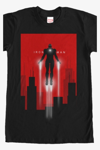 Flying Silhouette Iron Man T - Shirt
