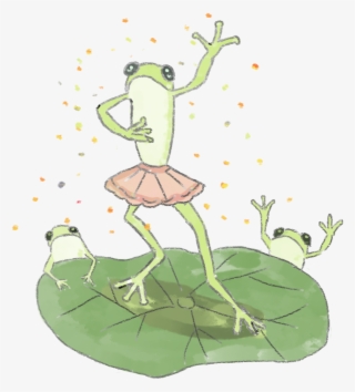 Animal Dancing Frog Hand Drawn Png And Psd - Illustration