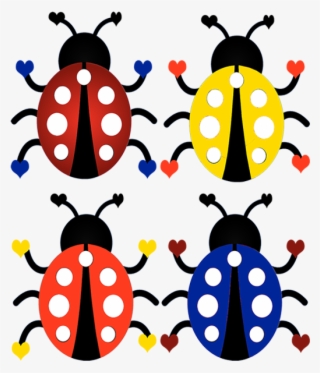 Lady Bugs Cute Ladybugs Ladybugs Hearts Colorful Ladybugs - Bee Otch Air Freshener