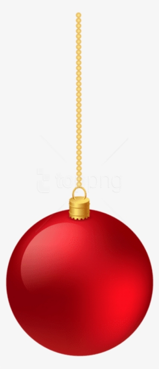Free Png Christmas Classic Red Hanging Ball Png - Christmas Ornament