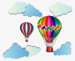 Hot Air Balloon Toy Balloon - Air Balloon Png Vector Rainbow