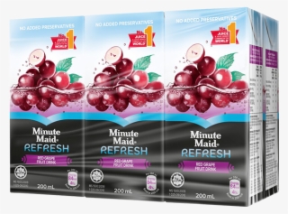 Minute Maid Refresh Red Grape 1 Carton 6s X 4 X 200ml - Minute Maid Refresh Red Grape 6 X 200ml