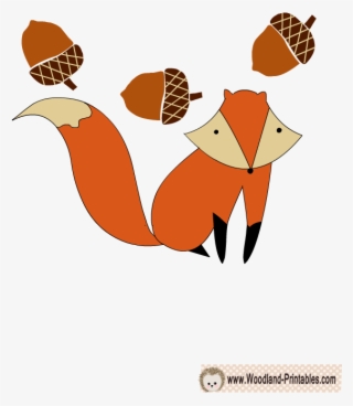 Free Printable Fox Sticker Forest Animals, Woodland - Illustration