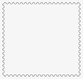 Mail Stamp Png - Black And White Frame Outline Hd