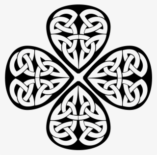 Clip Royalty Free Stock Four Leaf Clover Black And - Celtic Knot Clip Art Black And White