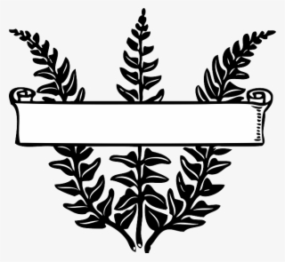 Vector Black And White Fern Clipart Spore - Transparent The End Clipart