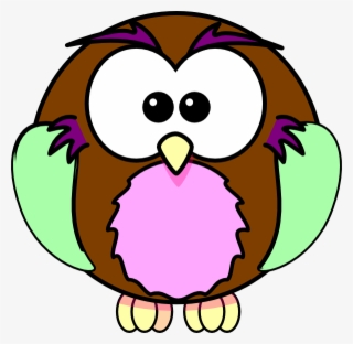 This Free Clip Arts Design Of Green Purple Tan Owl - Cute Owl Bird Clip Art