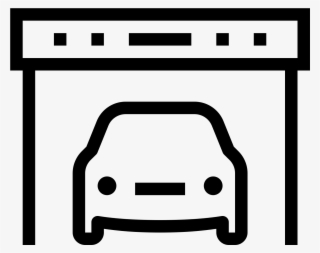 Car Park Icon - Black Gift Box Vector