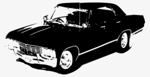 Image Black And White Car By Chasesocal On Deviantart - Supernatural Vector