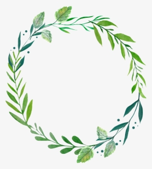 Minimalist Forest Willow Hand Painted Wreath Decorative - Leaf
