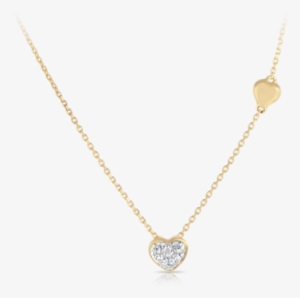 Diamond Heart Necklace Made In 9ct Yellow Gold - Diamond Heart Necklace