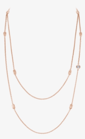 Hw Logo By Harry Winston, Rose Gold Diamond Sautoir - Png Rose Gold Necklace