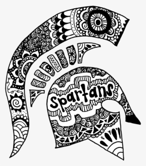 Michigan Spartans Zentangle - Michigan State Spartans Coloring Pages