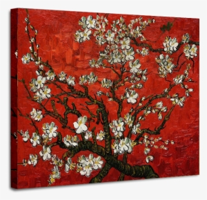 Red Almond Blossom Tree, Vincent Van Gogh Classic Art - Van Gogh Branches Of An Almond Tree