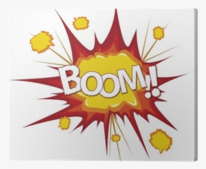 boom bang comic cartoon explosion canvas print • pixers® - explosion