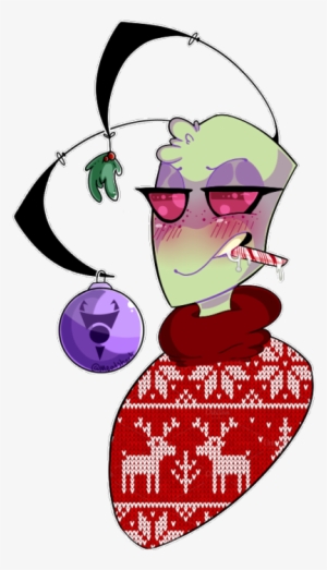 I Know I'm Early But I Could Not Wait To Draw A Fucking - Invader Zim Gir Christmas