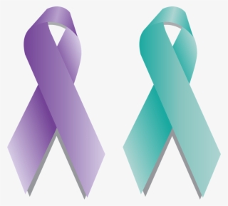 Blue And Purple Ribbon - Kanker Serviks Pita