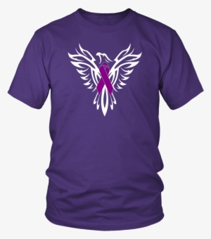 Pancreatic Cancer Awareness Purple Ribbon Phoenix P1 - T-shirt