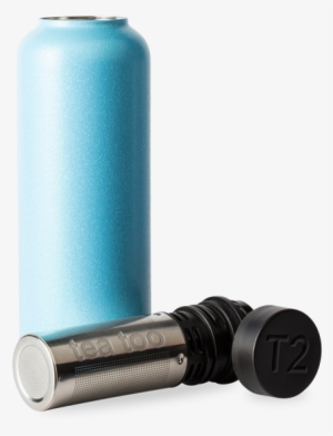 T2 Stainless Steel Sky Blue Glitter Flask - T2 Stainless Steel Flask