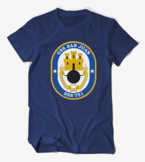 Submarine Command Crest T-shirt - Navy Submarine Ssn 751 Uss San Juan Sticker