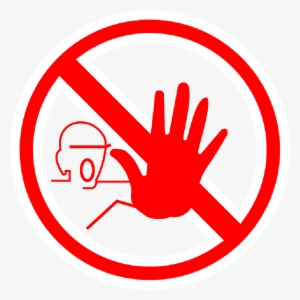 Hand, Yield, Forbidden, Halt - Cartoon No Smoking Sign