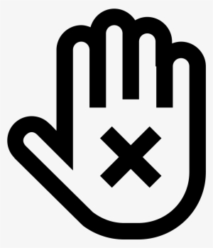 Stop Hand Icon Png - Disclaimer Icon