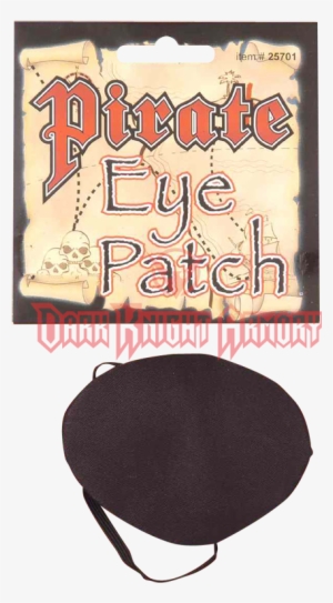 Satin Pirate Eye Patch - Black Satin Pirate Eye Patch